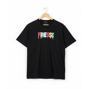 Papercut Finesse Graphic T Shirt XL Black Embroidered Streetwear